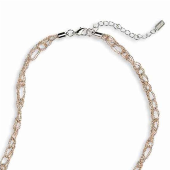 Braided Loop Chain Necklace 2-Tone NWT - Picture 7 of 10